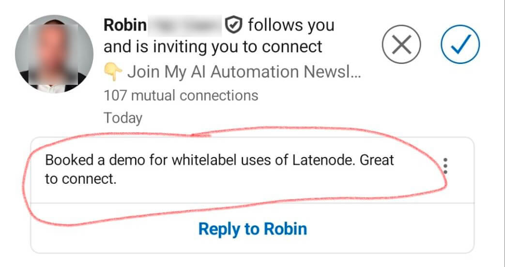LiSeller AI-drafted LinkedIn comment example